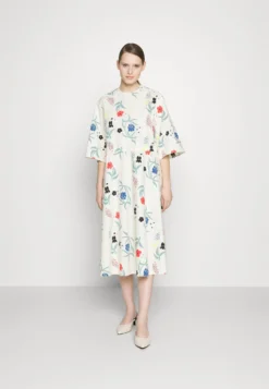 Marimekko Fiaali Herbaario Dress - Jurk - Green/Blue/Red