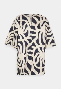 Marimekko Feles Joonas - Blouse - Dark Navy, Sand -Marimekko Winkel ff230b4a17e341d48fa15aa5c13687fd scaled