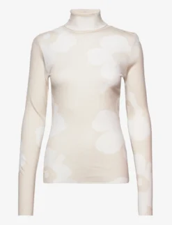 Marimekko VILINA JUHLAUNIKKO Turtleneck Shirt - BEIGE, OFF WHITE