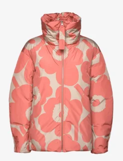 Marimekko JUDEA UNIKKO DOWN COAT - BEIGE, PINK