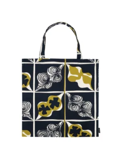 PIENI RUKINLAPA BAG 44X43CM - DARK BLUE, OLIVE, COTTON